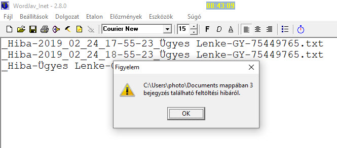 Eszközök... Eredménytelen feltöltések listája...